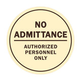 Signs ByLITA Circle No Admittance Sign with Adhesive Tape, Mounts On Any Surface, Weather Resistant, Indoor/Outdoor Use