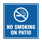 Signs ByLITA Square No Smoking on Patio Sign with Adhesive Tape