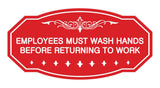 Victorian Employees Must Wash Hands Before Returning To Work Sign