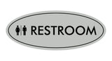 Signs ByLITA Oval Unisex Restroom Sign