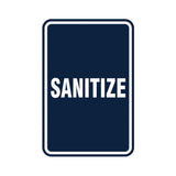 Portrait Round Sanitize Sign