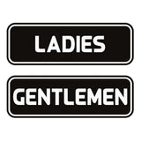 Basic LADIES GENTLEMEN Restroom Sign (2-Pack)
