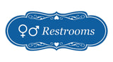 Designer Restrooms Gender Symbols Wall or Door Sign