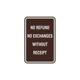 Portrait Round No Refund No Exchanges Without Receipt Sign