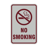 Portrait Round No Smoking Sign