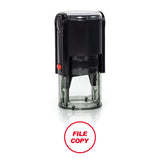 Round File Copy Self Inking Rubber Stamp Size 1-1/4"