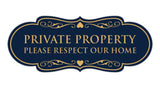 Designer Private Property Please Respect Our Home Wall or Door Sign