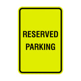 Signs ByLITA Portrait Round Reserved Parking Sign with Adhesive Tape