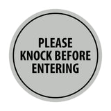 Signs ByLITA Circle Please Knock Before Entering Sign