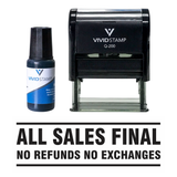 All Sales Final No Refunds Self Inking Rubber Stamp Combo with Refill