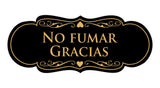 Signs ByLITA Designer Spanish No Fumar Gracias Sign