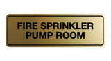 Signs ByLITA Standard Fire Sprinkler Pump Room Sign