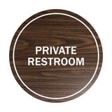 Signs ByLITA Circle Private Restroom Sign