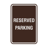 Signs ByLITA Portrait Round Reserved Parking Sign with Adhesive Tape