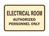 Signs ByLITA Classic Framed ELECTRICAL ROOM AUTHORIZED PERSONNEL ONLY Sign