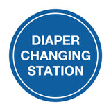Signs ByLITA Circle Diaper Changing Station Sign