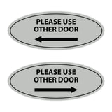 Oval Please Use Other Door Sign Set