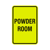 Signs ByLITA Portrait Round Powder Room Sign with Adhesive Tape, Mounts On Any Surface, Weather Resistant, Indoor/Outdoor Use