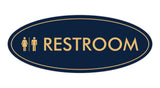 Signs ByLITA Oval Restroom Sign