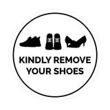 Signs ByLITA Circle Kindly Remove Your Shoes Sign