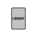 Portrait Round Library Sign with Adhesive Tape, Mounts On Any Surface, Weather Resistant