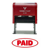 Paid W/Oval Border Office Self-Inking Office Rubber Stamp