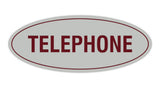 Oval TELEPHONE Sign