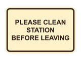 Classic Framed Please Clean Station Before Leaving Wall or Door Sign