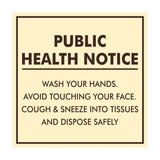 Signs ByLITA Square Public Health Notice Wash Your Hands Sign