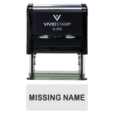 Missing Name Teacher Self-Inking Office Rubber Stamp