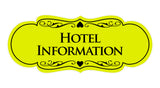 Signs ByLITA Designer Hotel Information Sign
