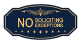 Victorian No Soliciting No Exceptions Sign