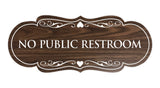 Signs ByLITA Designer No Public Restroom Sign