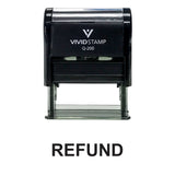 Black REFUND Self Inking Rubber Stamp