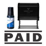 Paid Self Inking Rubber Stamp Combo With Refill