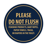 Signs ByLITA Circle Please Do Not Flush Etiquette Sign