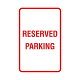 Signs ByLITA Portrait Round Reserved Parking Sign with Adhesive Tape