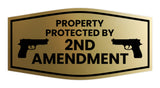 Fancy Property Protected By 2nd Amendment Wall or Door Sign