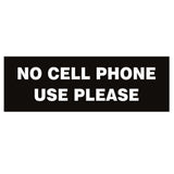 Basic NO CELL PHONE USE PLEASE Sign