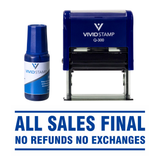 All Sales Final No Refunds Self Inking Rubber Stamp Combo with Refill