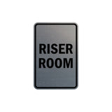 Portrait Round Riser Room Sign with Adhesive Tape, Mounts On Any Surface, Weather Resistant