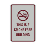 Signs ByLITA Portrait Round this is a smoke free building Sign