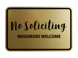Signs ByLITA Classic Framed No Soliciting Neighbors Welcome Sign