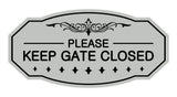 Victorian Please Keep Gate Closed Sign