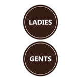Signs ByLITA Circle Ladies and Gents Sign Set
