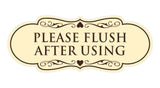 Designer Please Flush After Using Wall or Door Sign