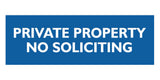 Signs ByLITA Basic Private Property No Soliciting Sign