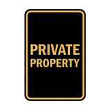 Portrait Round Private Property Sign