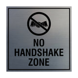 Signs ByLITA Square No Handshake Zone Sign