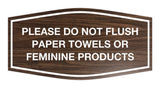 Signs ByLITA Fancy Please Do Not Flush Paper Towels Or Feminine Products Sign